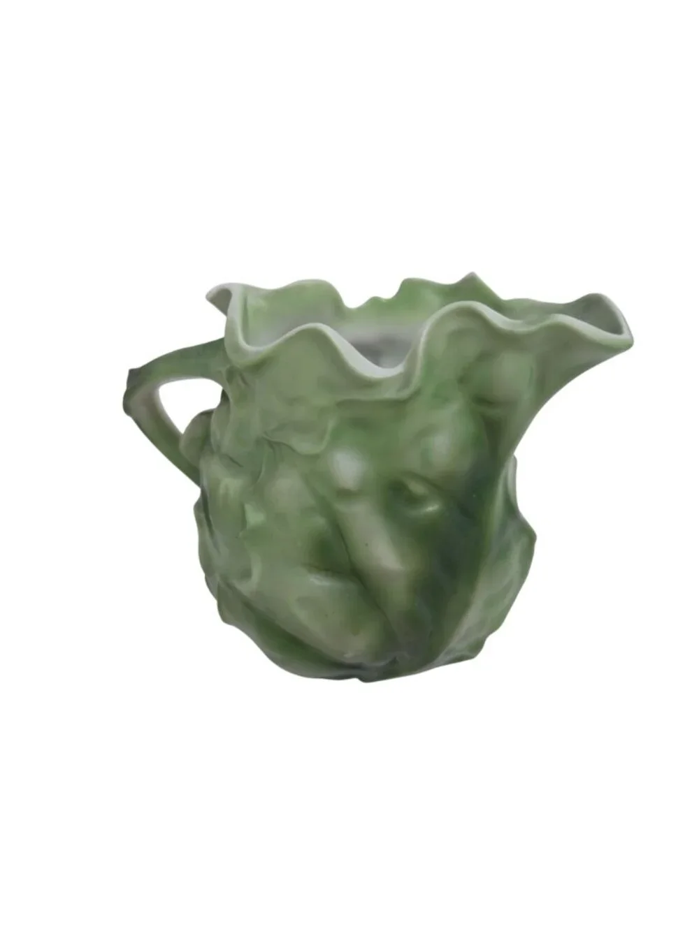 Vintage MV Co Butterfly on Cabbage Creamer Ruffled Rim